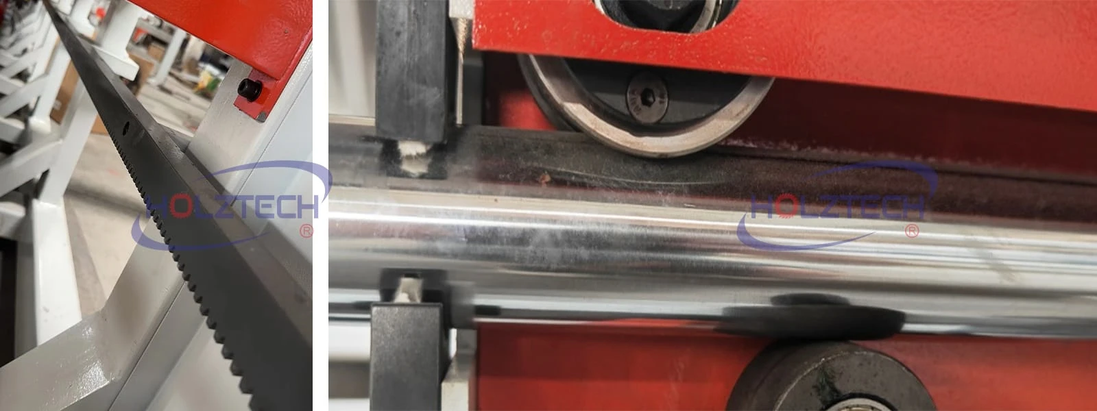 2.Grinding gear rack(not steel wire) to drive the saw group