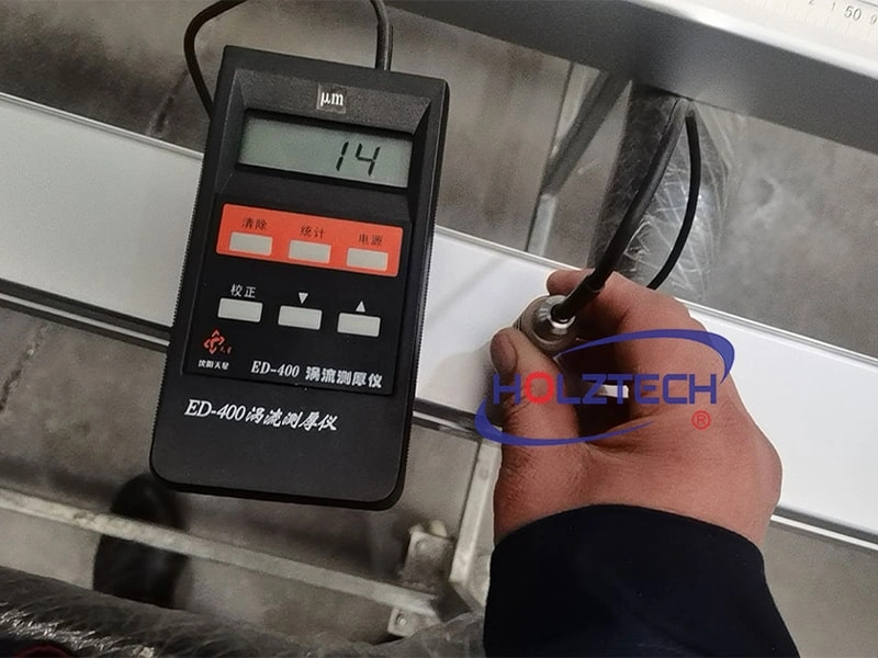 All aluminium components oxide layer thickness should be at least 14μm.