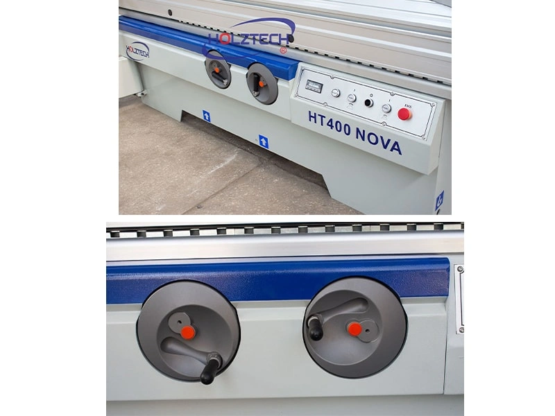 Patent design to adjust saw disc lifting and tilting at the same location easily.