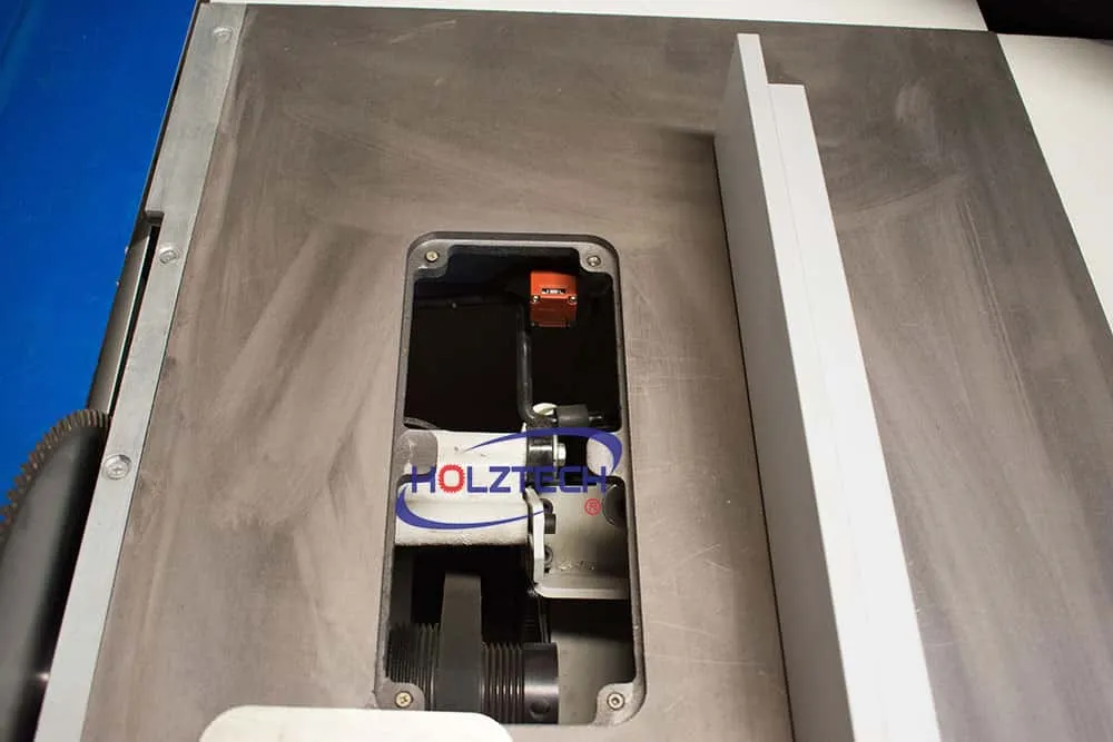 To change pulley easily from top.