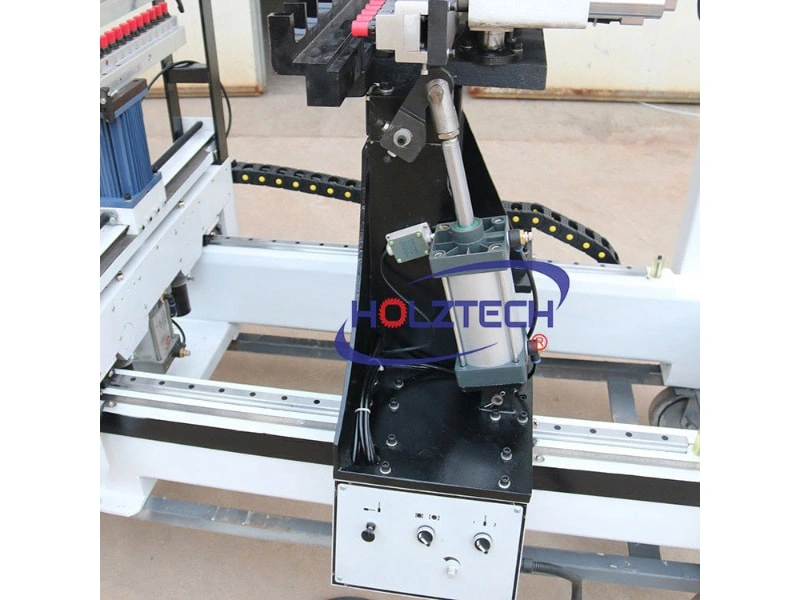 The sixth drill head can rotate from vertical to horizontal direction.