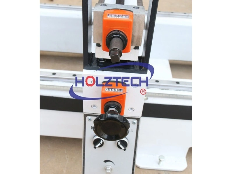 Adjustment for vertical drill rows. 