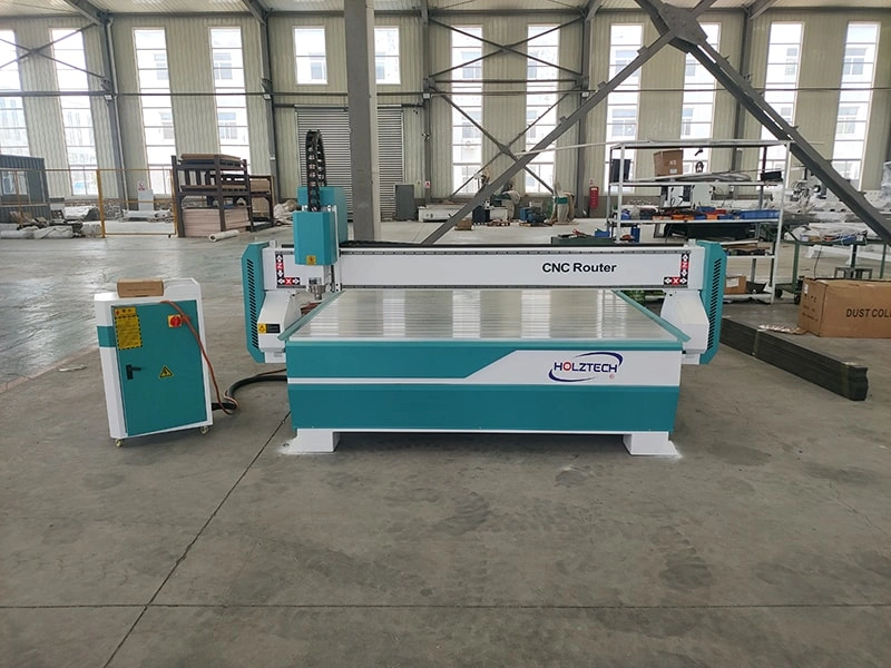 Holztech CNC Router: Robust Aluminum Worktable with Clamping System