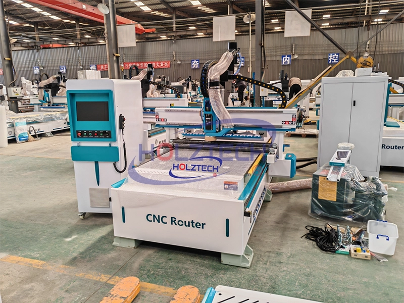 Holztech CNC Router: Stable Aluminum Worktable and Clamping System