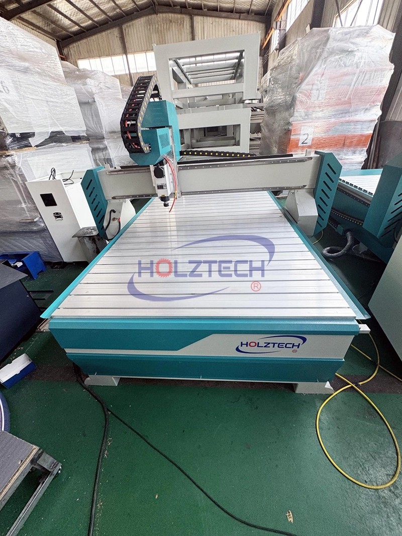 Holztech CNC Router: Stable Aluminum Worktable and Clamping System