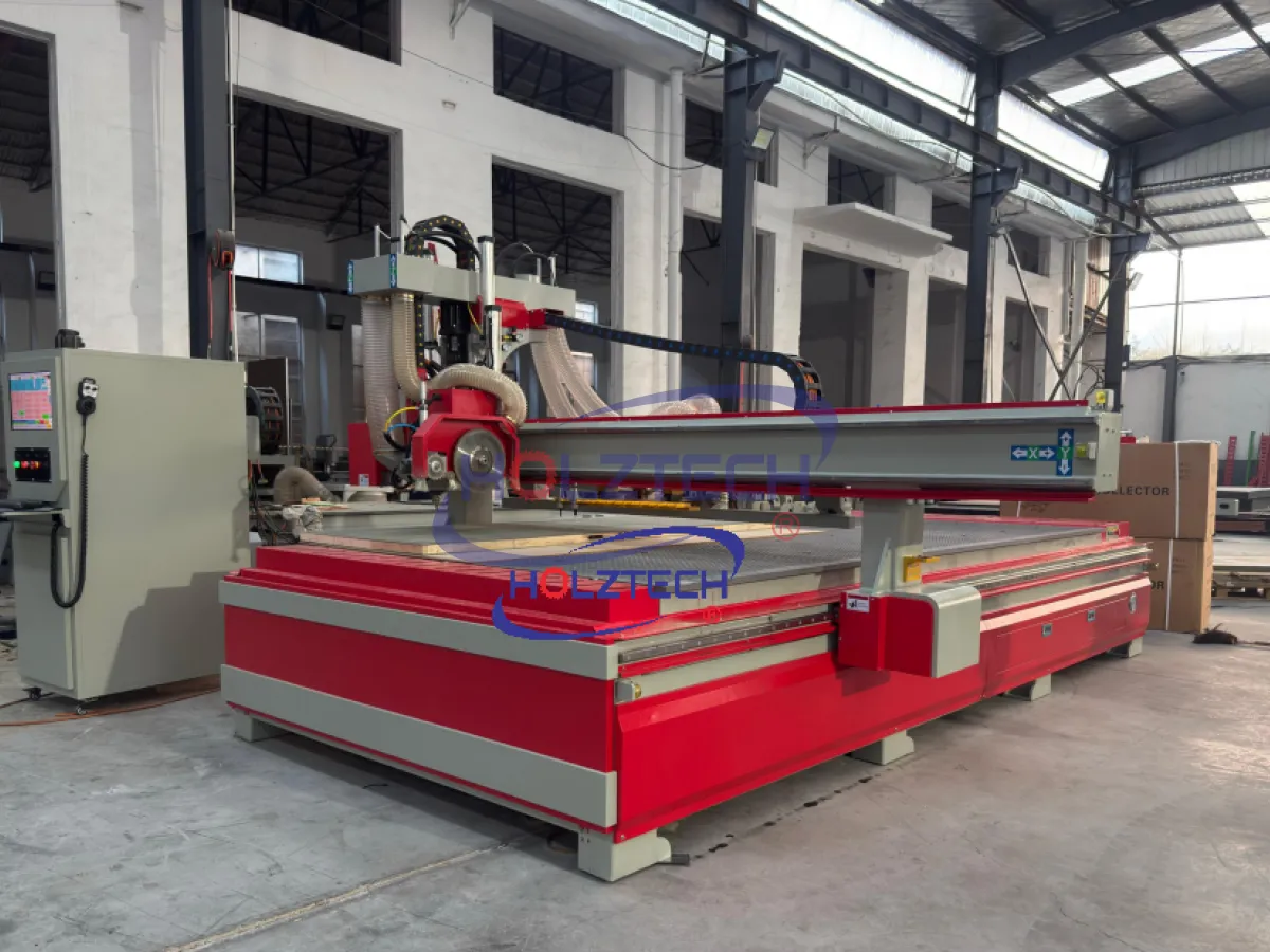 HOLZTECH HT2030 CNC Nesting Router Automatic Tool Change+Dual Saw Blades + Side Drilling Combination Empowers Efficient Production of Custom Furniture